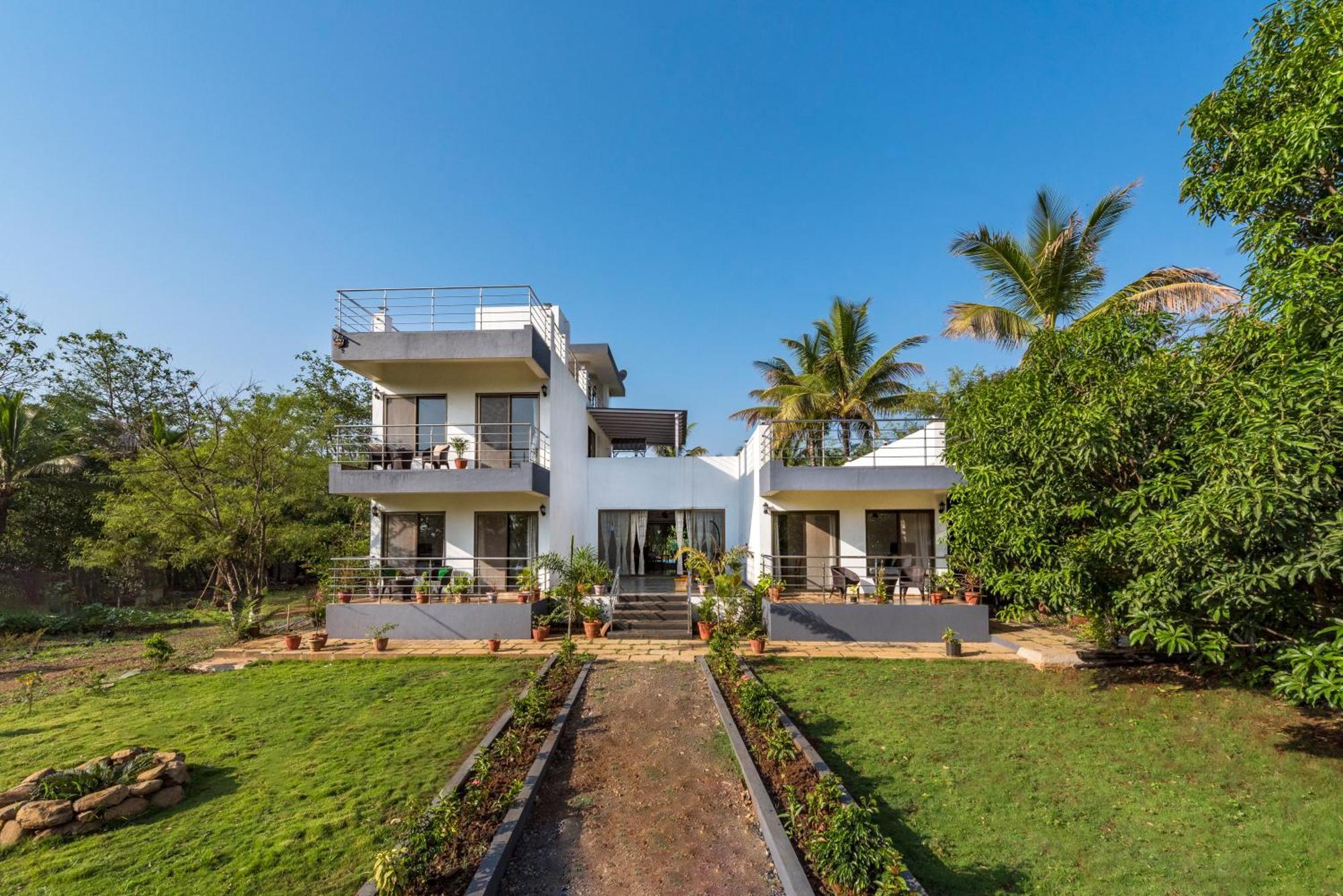 Saffronstays Lakeview Nivara - Farm Stay Villa With Private Pool Near Pune Ngoại thất bức ảnh