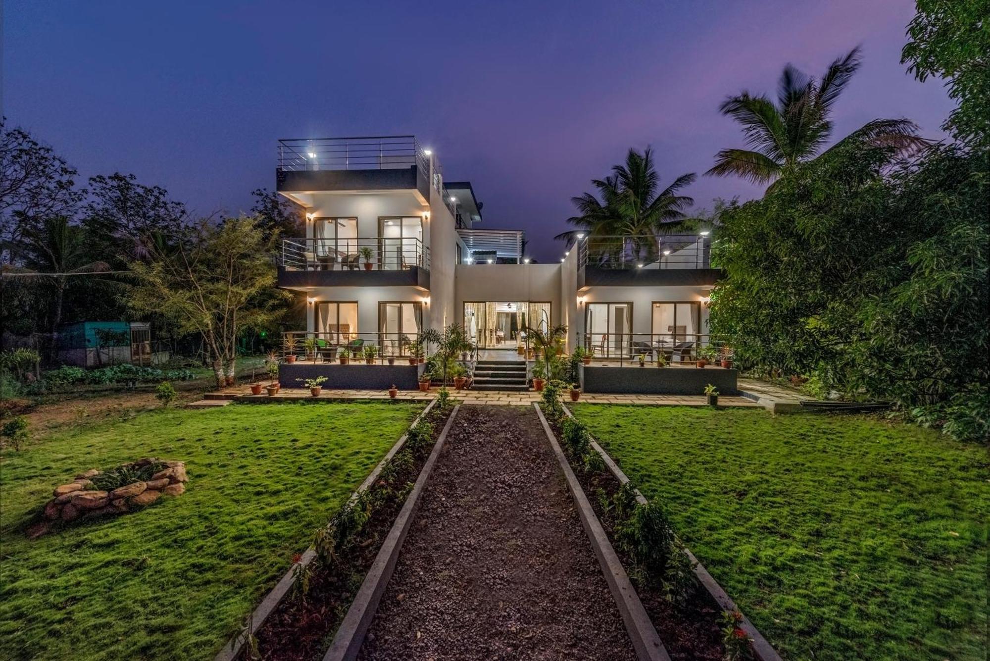 Saffronstays Lakeview Nivara - Farm Stay Villa With Private Pool Near Pune Ngoại thất bức ảnh